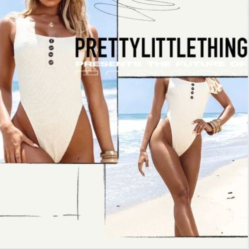 SAND BUTTON DOWN CRINKLE SWIMSUIT/BODYSUIT (NEVER WORN)